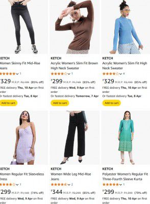 Upto 90% OFF - KETCH Women's Clothing