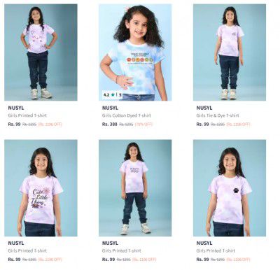 Upto 90% Off Nusyl kids clothing | Start @ 99