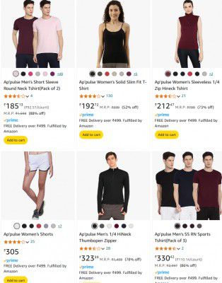 Upto 86% Off on Ap'pulse Clothing