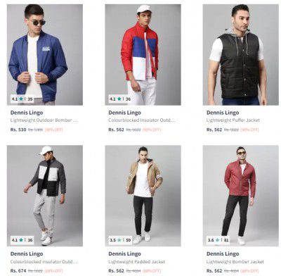 Upto 90% Off on Dennis Lingo Jackets | For Men