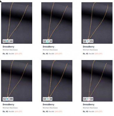 Myntra: Upto 90% OFF On Dressberry Jewellery Starts At ₹61