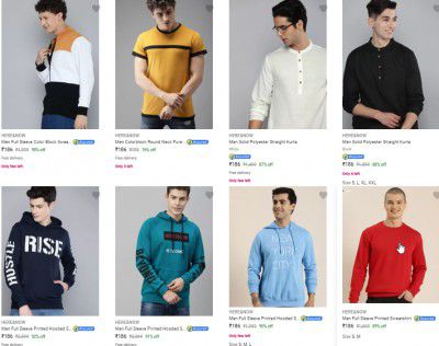 Upto 86% Off On Here&Now Men's Clothing | Starts @ Rs 140