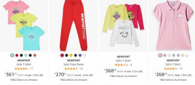 Upto 90% Off On Newport Girl's Clothing.
