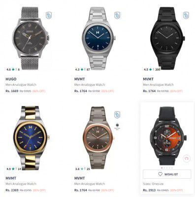 Myntra: Upto 90% Off On Premium Brands Watches. 