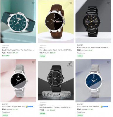 Upto 82% Off on RUSTET Watches Starts At Rs.972