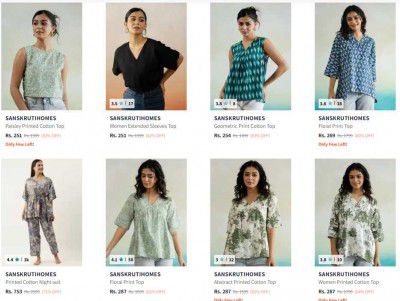 Myntra : Upto 84% OFF On Sanskrutihomes Womens Clothings