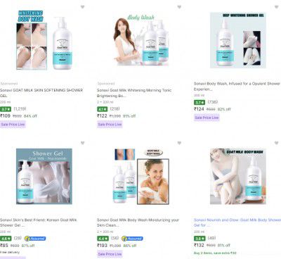 Upto 90% Off On Sonavi Body Wash