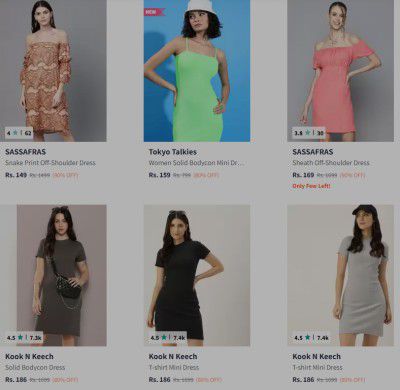 Upto 90% Off on Women's Dress | Starts at Rs 149
