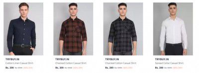 Upto 90% Off Trybuy.in Men's Shirts