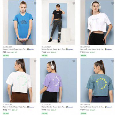Flipkart : Upto 92% Off On Slazenger Womens Clothing | Starts At Rs 136