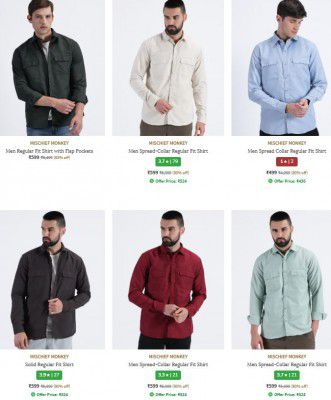 Ajio : Upto 93% OFF - Mischief Monkey Clothings | For Mens