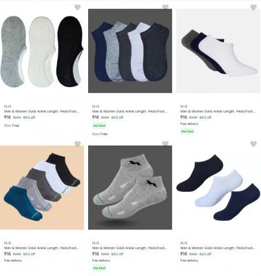 Upto 94% Off On Mje Mens And Women's Socks 