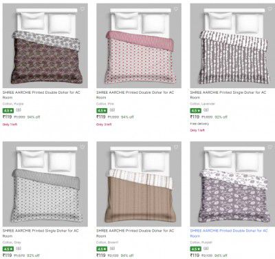 Upto 94% OFF Shree Aarchie Blankets Starts @119