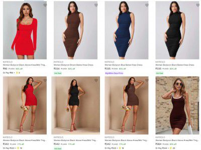 Flipkart : Upto 95% OFF On Kateclo Womens Dresses | Starts At Rs 90
