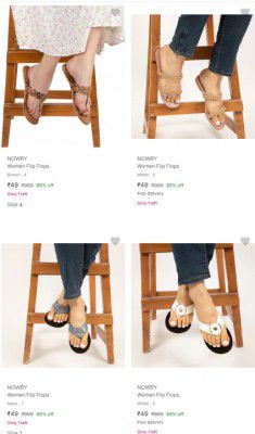 Upto 95% Off on Nowry Womens Slippers Starts at Rs 49