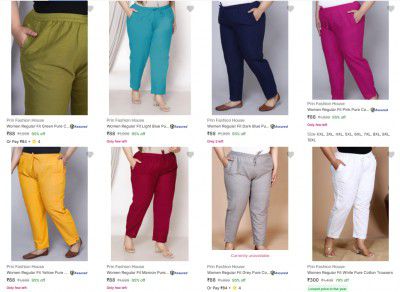 Flipkart : Upto 95% OFF On Prin Fashion House Womens Trousers