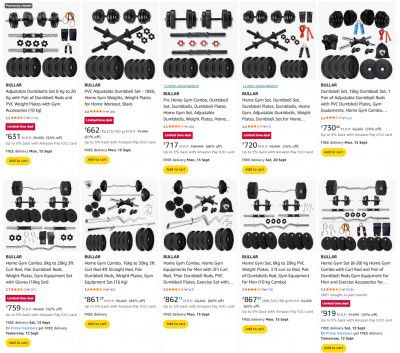 Amazon : Upto 98% OFF On Bullar Gym Sets | Starts At Rs 193