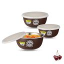 URBAN CHEF Microwave Safe Bowl Set | 1 Year Warranty | Set of 3-500ml, 800ml,1250ml (Brown)...