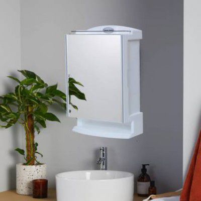 URBAN CHOICE storage washbasin rack and shelf Polypropylene Wall Shelf  (Number of Shelves - 6, White)