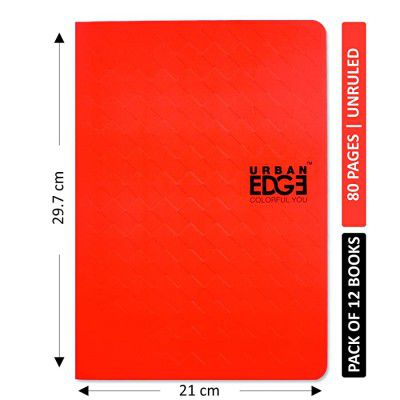Urban Edge A4 size Notebook 80 Pages - Unruled (Pack of 12)