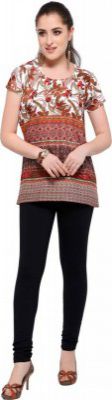 Urban Fashion Bank  Casual Cap Sleeves Floral Print Women Brown Top