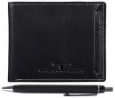 URBAN FOREST Black Leather Mens Card Holder With Pen Combo (UBF126BLK10208)...