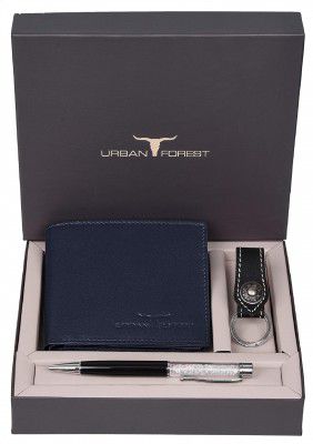 Urban Forest Sherlock Blue Leather Wallet