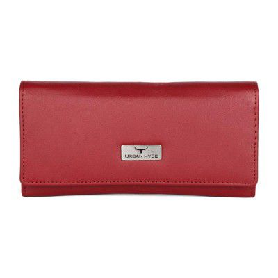 URBAN HYDE Red Genuine Leather wallet for women/purse for women