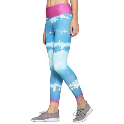 Urban Komfort Women's Slim Fit Poly Cotton Printed Seamless Track Pants for Yoga, Gym, Workout, Dance, Running | Tie & Die Print