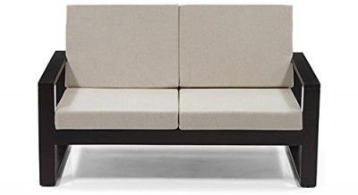 Urban Ladder Eileen Wooden Sofa 2 Seater (Finish: Mahogany, Colour: Macadamia Brown)