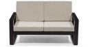Urban Ladder Eileen Wooden Sofa 2 Seater (Finish: Mahogany, Colour: Macadamia Brown)...