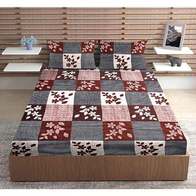 URBAN MAGIC 100% Microfiber Printed Mulitcolor Double Bedsheet with 2 Pillow Covers, Size - 215 x 210 cm, Pack of 1