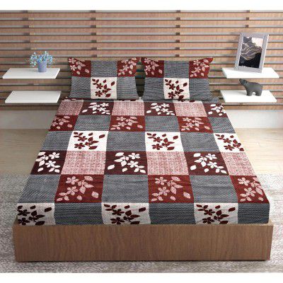 URBAN MAGIC 100% Microfiber Printed Mulitcolor Double Bedsheet with 2 Pillow Covers, Size - 215 x 210 cm