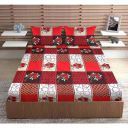 URBAN MAGIC 100% Microfiber Printed Red Double Bedsheet with 2 Pillow Covers, Size - 215 x 210 cm, Pack of 1...