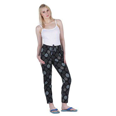 URBAN MODA Womens Cotton Printed Night Pyjama with Two Pockets