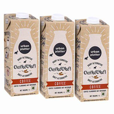 Urban Platter OatWOW Coffee Oat Beverage, 1L&nbsp; [Plant-based/Milk Alternative] [Pack of 3]
