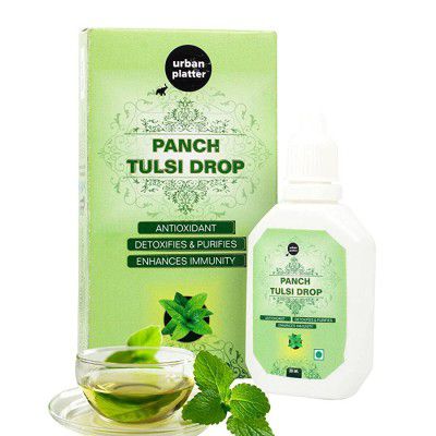 Urban Platter Panch Tulsi Drop, 30ml [Basil Drops, Detox & Immunity Booster]