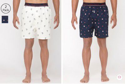 URBAN SCOTTISH Men Pack of 2 Printed Cotton Boxers USBX1920