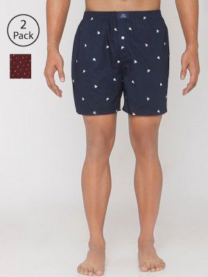 URBAN SCOTTISH Men Pack of 2 Printed Cotton Boxers USBX1921
