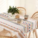 Urban Space 100% Cotton Dining Table Cover 4 Seater, Printed Cotton Table Cloth (Ikat, 4 Seater - 56" x 72")...
