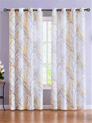 Urban Space100% Cotton Curtains Set of 2 curtains (7 feet x 5 feet)