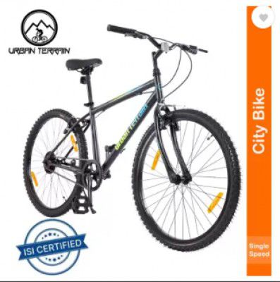 Urban Terrain Maza  City Bike with Cycling Event & Ride Tracking App by cultsport 26 T Mountain Cycle  (Single Speed, Blue)