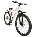 Urban Terrain Steel Cycle/Bicycle MTB 27.5T Single Speed with Front Suspension,Disc Brake,Bell & Lock Cycle for Men/Boys MTB Bike UT5000S27.5ACC | Ideal for 15+Years, Unisex,Frame Size:17.5 inch,White...