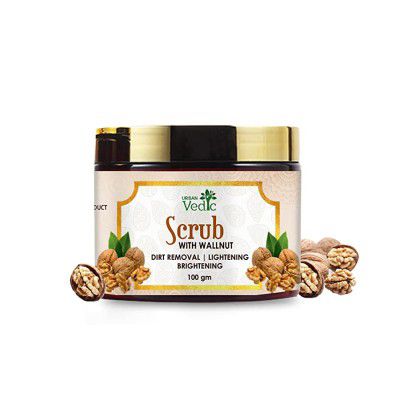 URBAN Vedic Natural Detoxifying Walnut Face scrub For Oily to Normal Skin, Helps in Acne & Oil Control