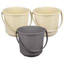 Urbane Home Bucket | Plastic Bucket for Mopping | 5 LTR | Pack of 3 | Multi...