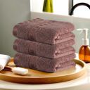 Urbane Home Pack of 3 Cotton Hand/Face Towels - Brown...