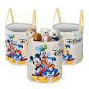 Urbane Home Pack of 3 Foldable 45L Toys Organizer for Kids Room - Soft Toys Storage Bag/Basket/Container with Handles | Disney Print - Cream...