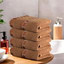 Urbane Home Pack of 4 Cotton Hand/Face Towels for Men & Women || Pocket Towel - Golden...