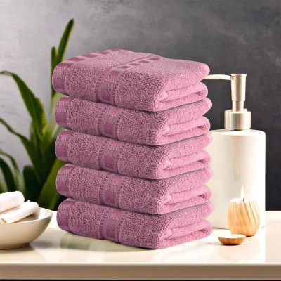 Urbane Home Pack of 5 Cotton Hand/Face Towels for Men & Women