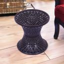 Urbane Home Seating Stool, Plastic Mesh Damroo Style for Guestroom, Garden, Balcony, Brown...